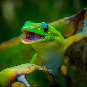 Versicherungsschutz für Dein Gecko Madagaskar Taggecko in einer Pflanze