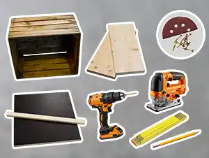 Materialien und Werkzeuge Materialien und Werkzeuge für ein Igelhotel