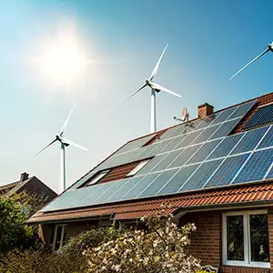 Haus mit Solaranlage
