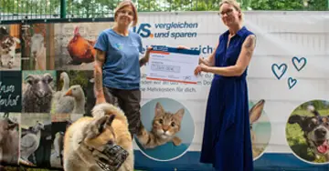 Spendenübergabe Dorsten Spendenübergabe im Tierheim Dorsten mit Patenhund Kibo